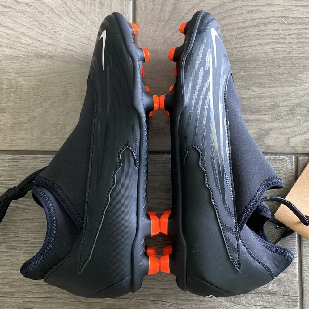 Nike Men’s Black Soccer Cleats with Bright Orange Studs